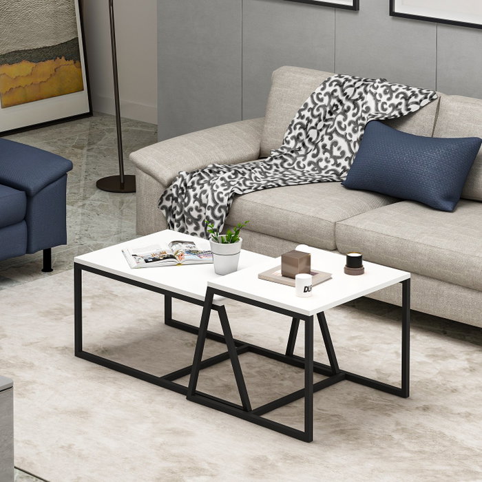 Hanah Home Mesa de Centro Minimal - Blanco